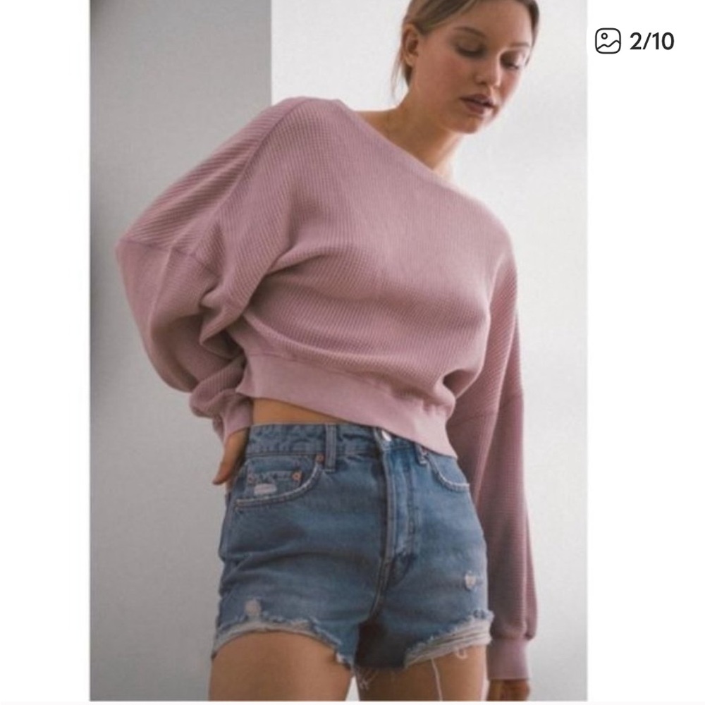 Urban Outfitters Out from Under Luciana Waffle Knit Long Sleeve Top Sz small